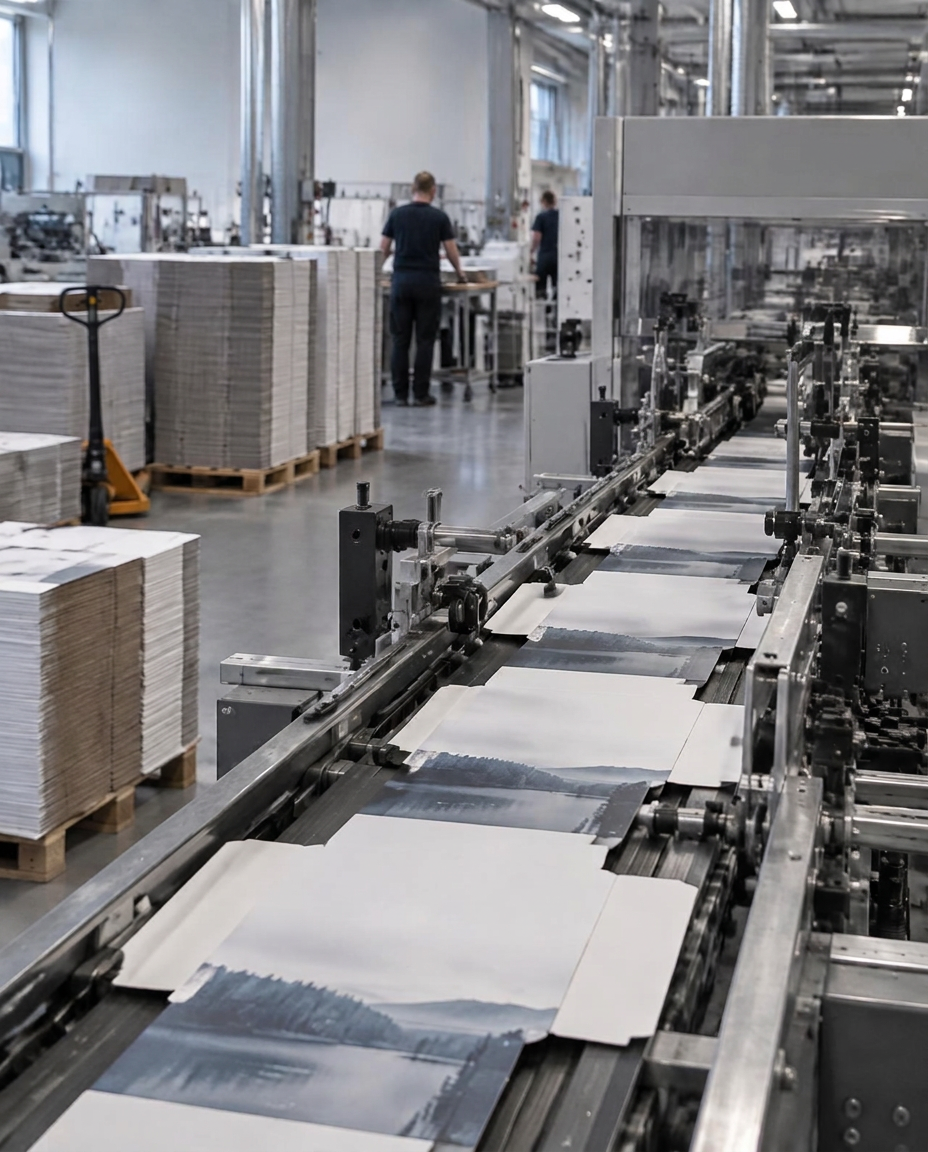 Folding boxboard packaging line
